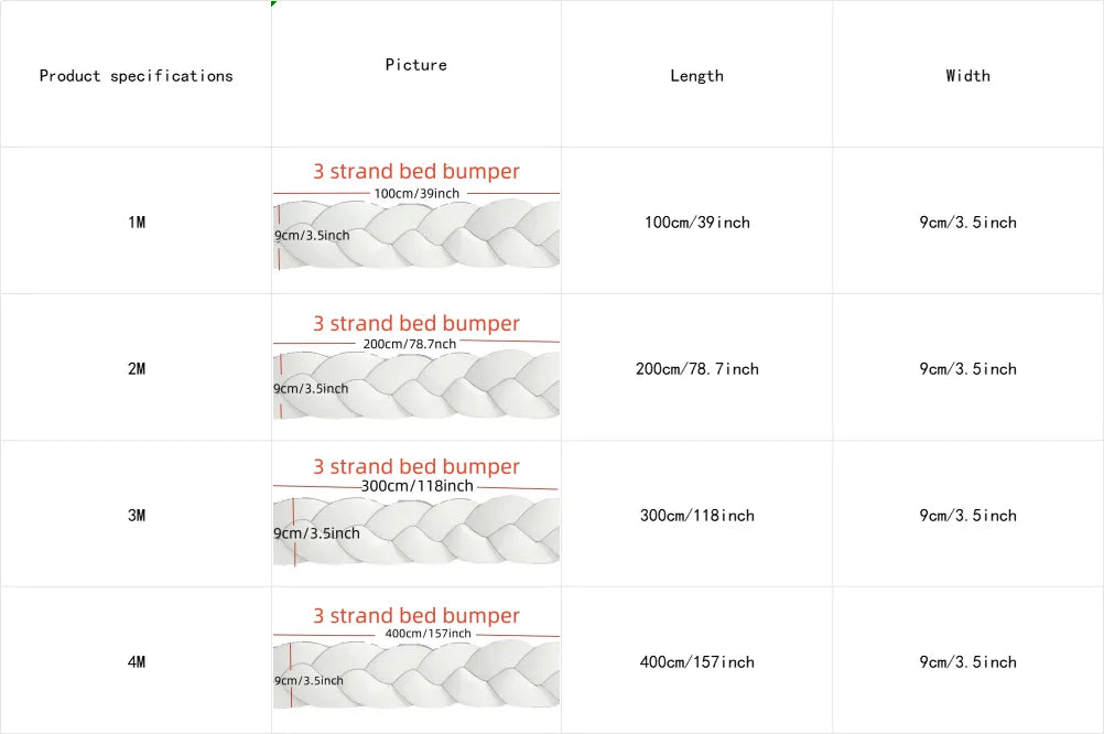 Baby Crib Protector Bed Braid Knot Cushion for Infant Kids 3 Shares Toddler Baby Bed Bumpers In The Crib Newborn 1M/2M/3M/4M