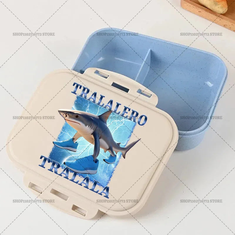 Italian Brainrot Bento Lunch Box Tralalero Tralala Boy Girl Food Storage Containers Kids School Picnic Lunchbox Dinner Case Gift