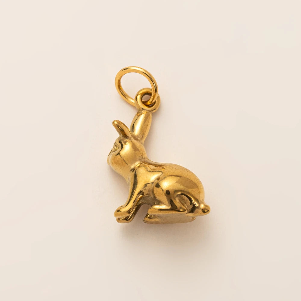 Animal Series Pendant Stainless Steel DIY Small Pendant Vacuum Plated 18K Gold Color Preserving Accessory in Furnace