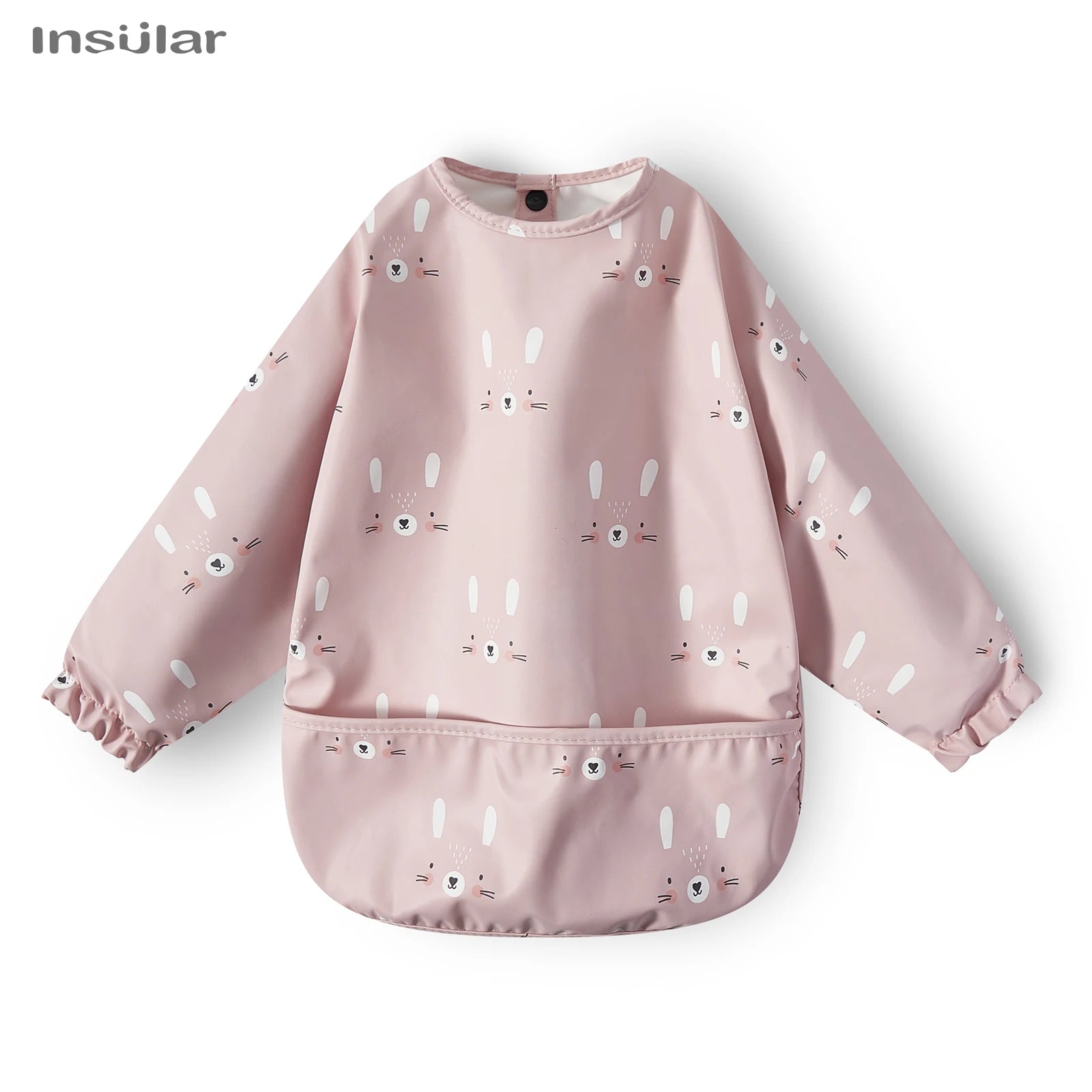 New Baby Bib with Pocket for Feeding Accessories Bibs for Children Waterproof Long Sleeve Bibs Aprons with Long Sleeve