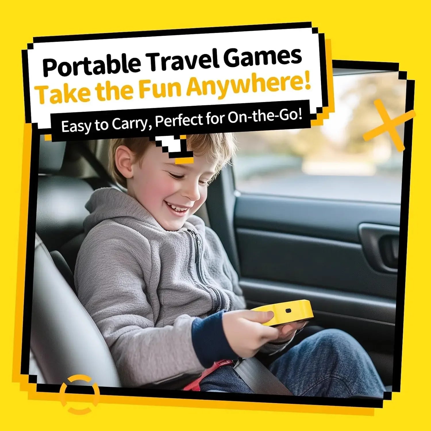 Portable Tic Tac Toe Game Console - Handheld Electronic Puzzle for All Ages, Travel Toys with Memory Training & Montessori Gifts