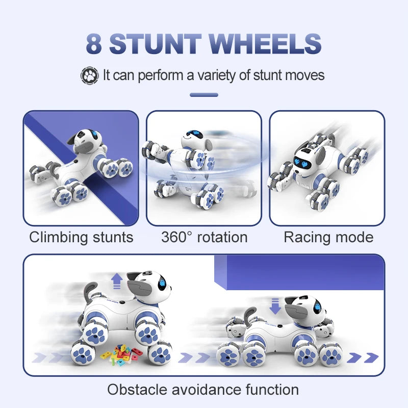 Remote-controlled robotic dog toy, interactive remote-controlled dog, robotic dog that can sing and dance with special effects.