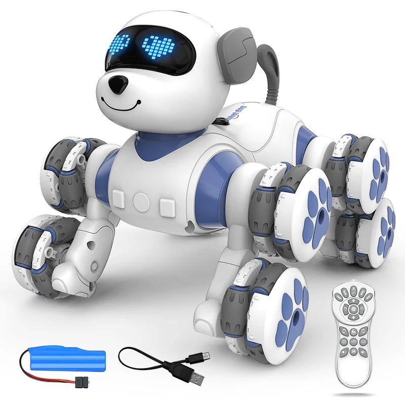 Remote-controlled robotic dog toy, interactive remote-controlled dog, robotic dog that can sing and dance with special effects.