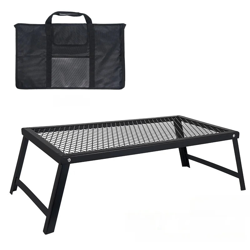 Outdoor Folding Mesh Table Multi-Functional Anti-Scald And Waterproof Barbecue Table Camping Self Driving Portable Folding Table