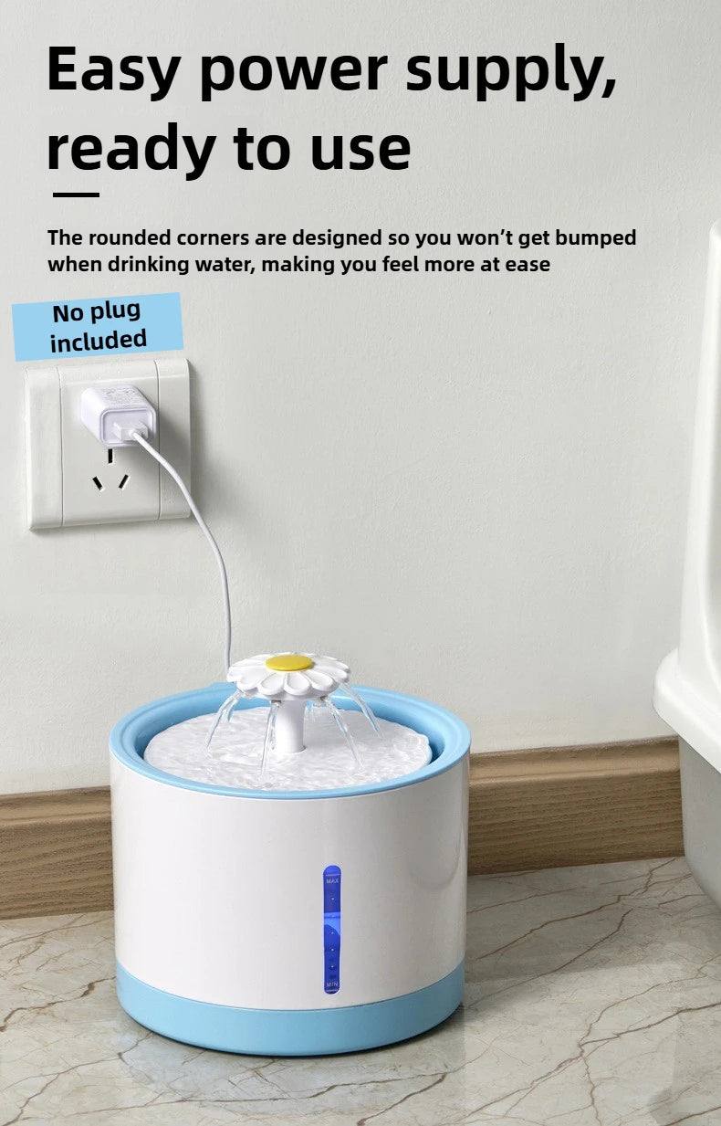 Cat Water Dispenser Automatic Filter Circulation Flowing Water Silent Filter Element Pets Water Fountain Pet Products