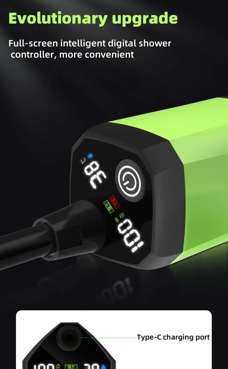 Outdoor shower unit - Portable electric shower head, suitable for bathing in camping, construction sites and dormitories, etc.