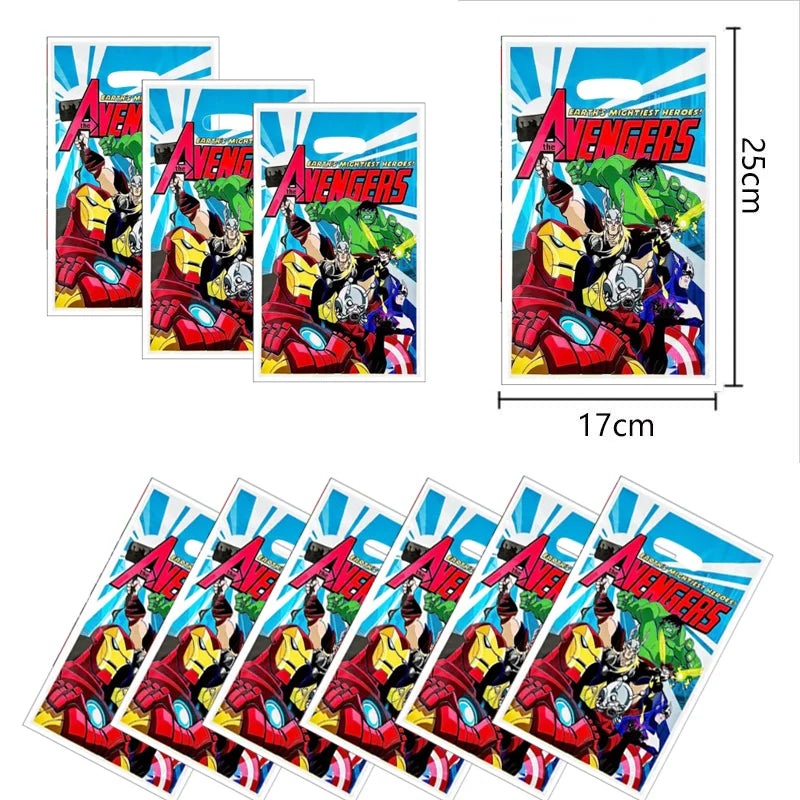 New Avengers Gift Bags Birthday Party Decoration Superhero Goody Biscuit Package Candy Bag Baby Shower Kids Gifts Party Supplies