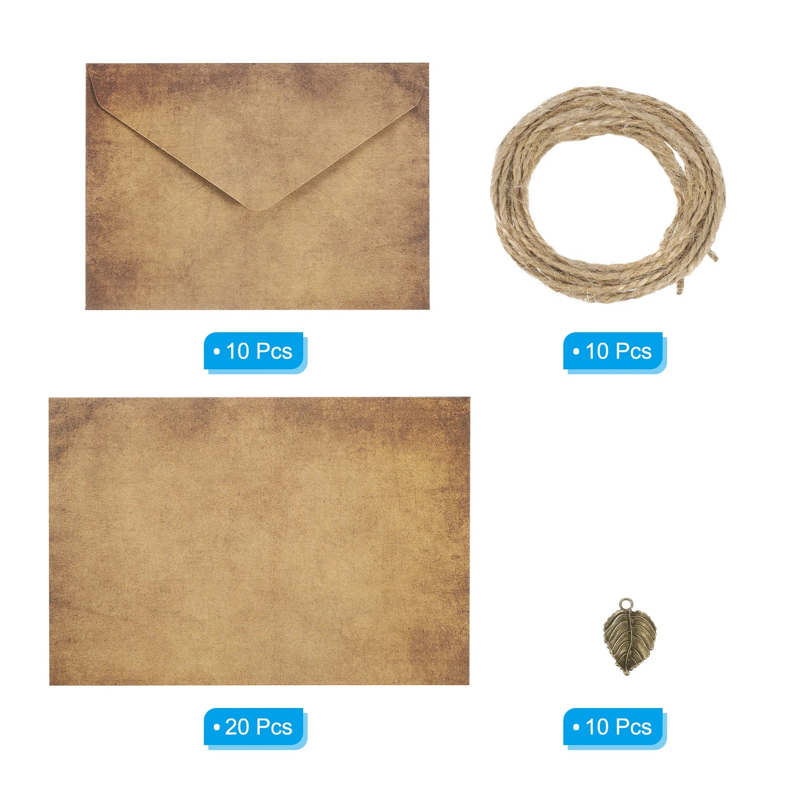 10/20/24Set Vintage Gift Card Envelopes Set 150 G V Flap Christmas Card Envelope with Letter Rose Leaf/Boat/Sun/Key Accessories