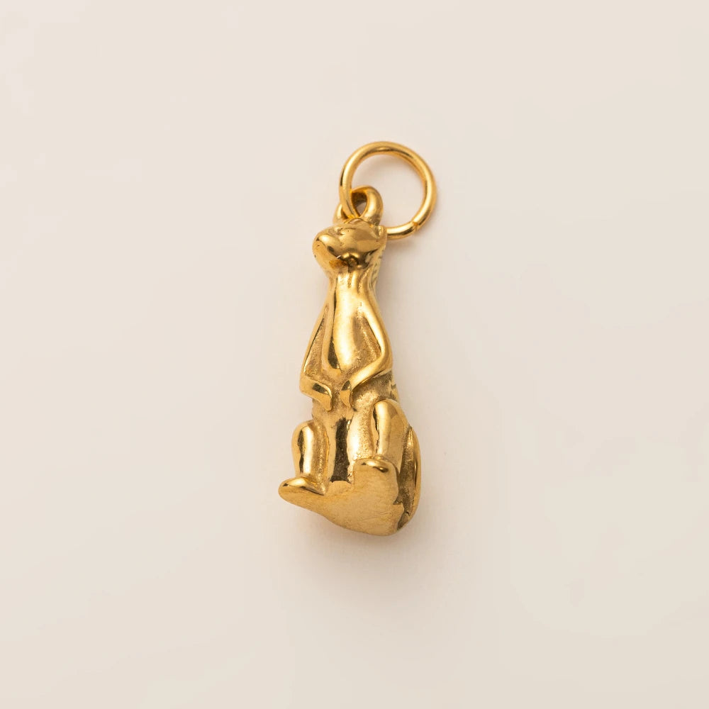 Animal Series Pendant Stainless Steel DIY Small Pendant Vacuum Plated 18K Gold Color Preserving Accessory in Furnace