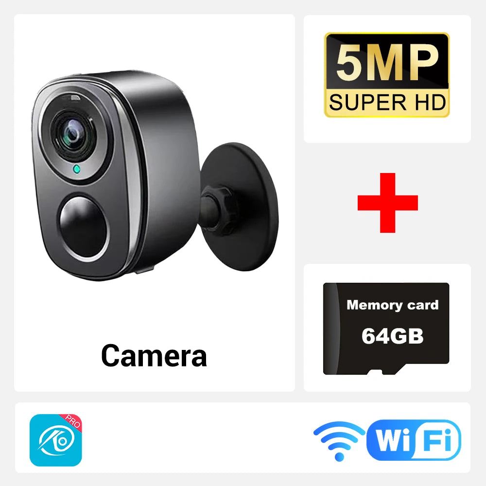 WiFi Security Cameras Wireless Outdoor, 2K Battery Powered Camera AI Motion Siren, Color Night Vision, IP66 WaterproofHOme