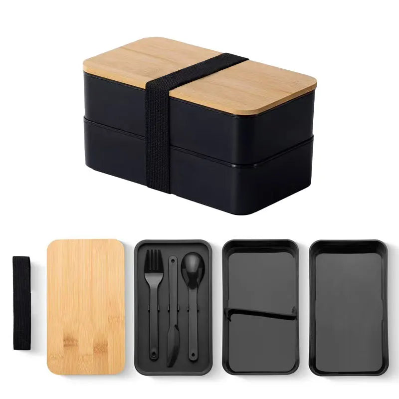 Stackable Bento Lunch Box with Insulated Bag Microwaveable Divided Large Capacity Bento Box for Office Workers and Students