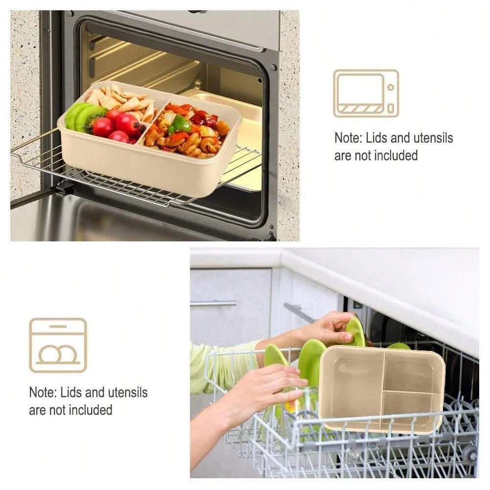 Bento Box Adult Lunch Box, Containers For Adults Men Women With 4 Compartments, Lunchable Food Container Back To School