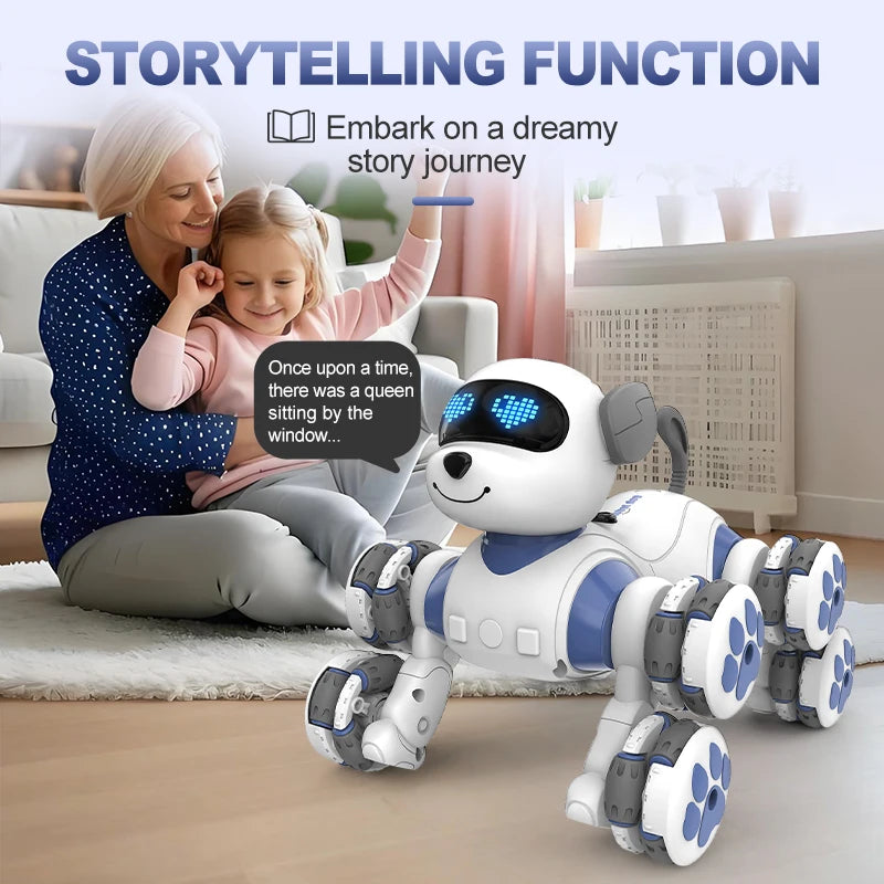 Remote-controlled robotic dog toy, interactive remote-controlled dog, robotic dog that can sing and dance with special effects.