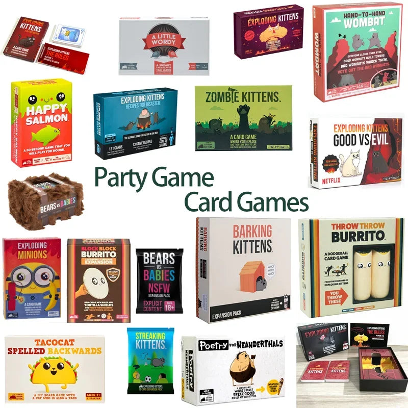 Animal Fish Card Game corn Fun Cat Kung Fu Cat Burrito Battle Party Game for Adults Teens and Family Game Night | 2-6 Players