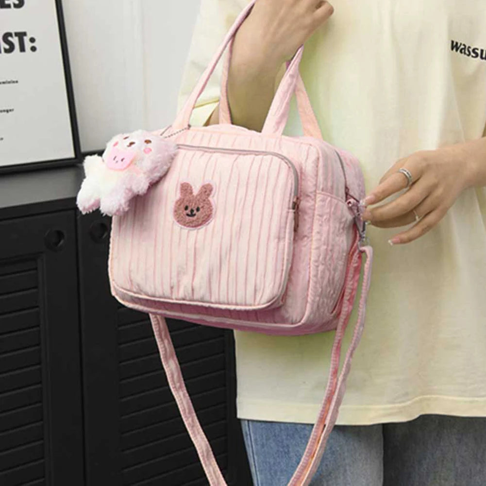 Diaper Maternal Bag Cute Cartoon with Pendant Mommy Stroller Nappy Bag Multi-function Large Capacity Nylon Organizer Travel Bag
