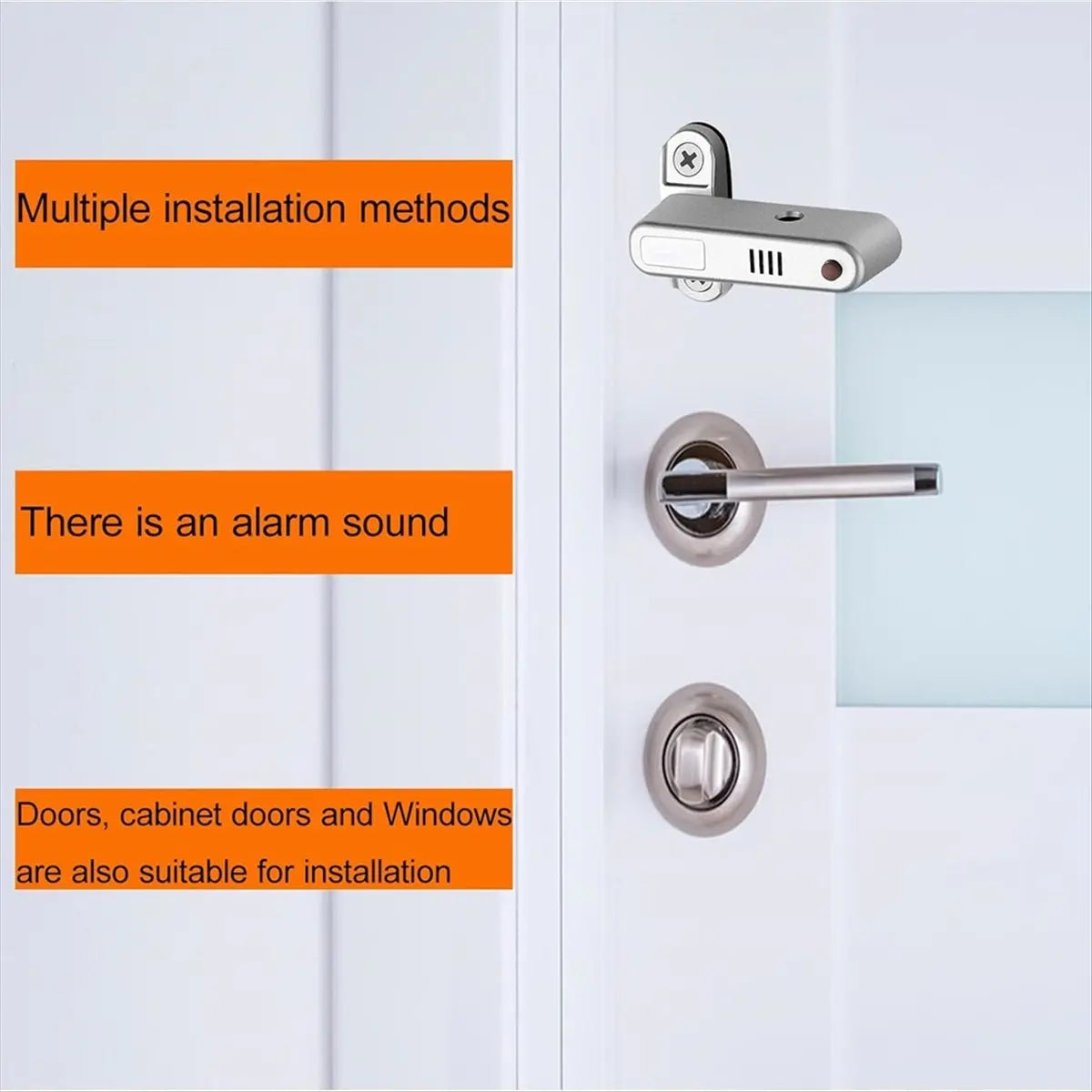 Reliable- Home Security Door Reinforced Lock with Alarm- Child Proof & Burglar Proof Heavy-Duty 3-Way Protection