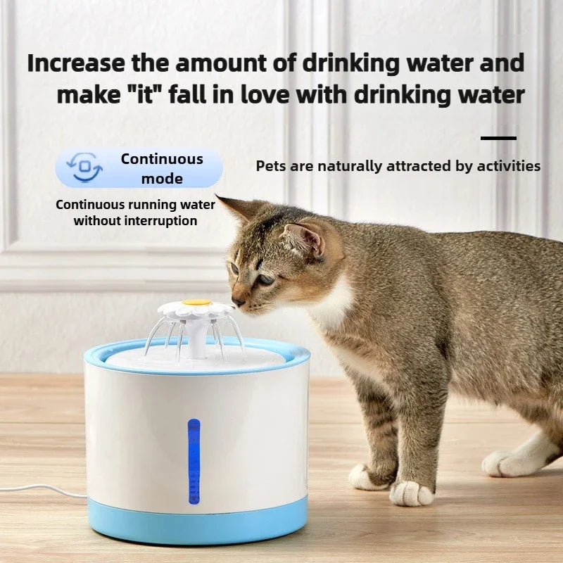 Cat Water Dispenser Automatic Filter Circulation Flowing Water Silent Filter Element Pets Water Fountain Pet Products