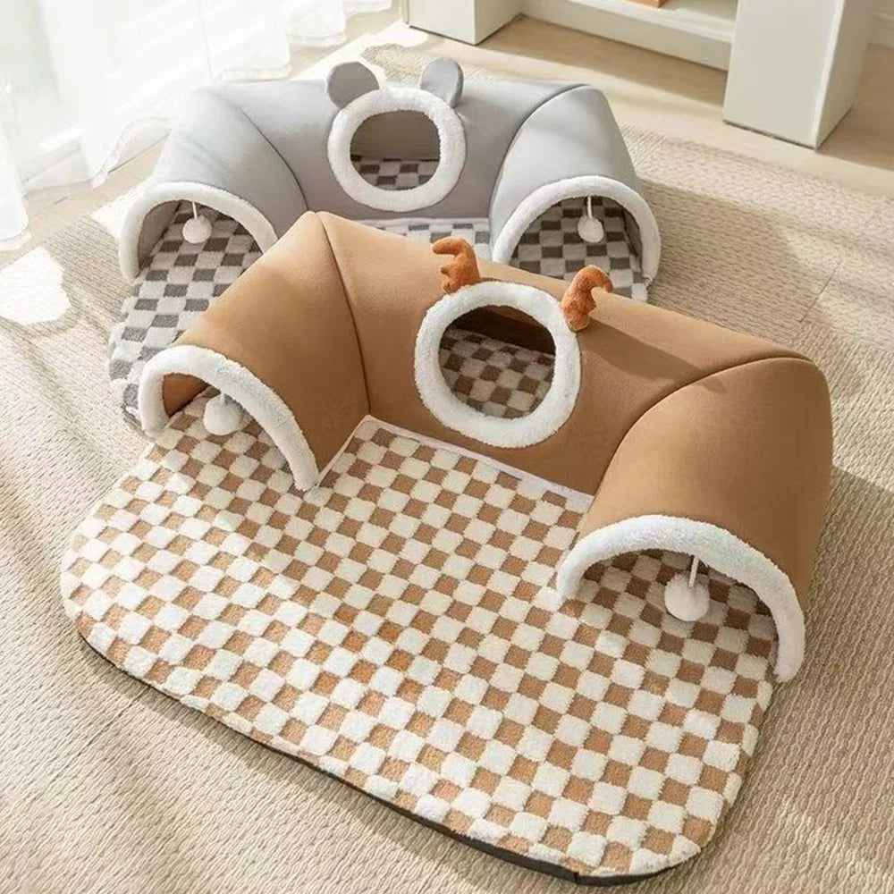 Cat Bed Tunnel  Spacious & Durable Design