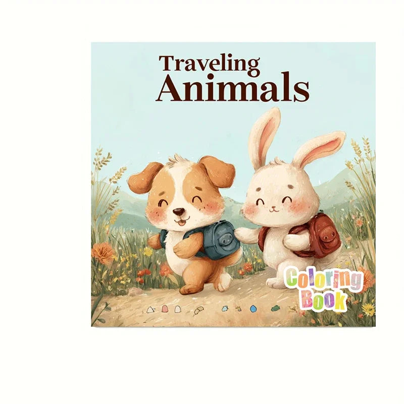 Animal Traveling Book for Adult | 28 Pages Colouring Book, Drawing Supplies for Christmas, Thanksgiving