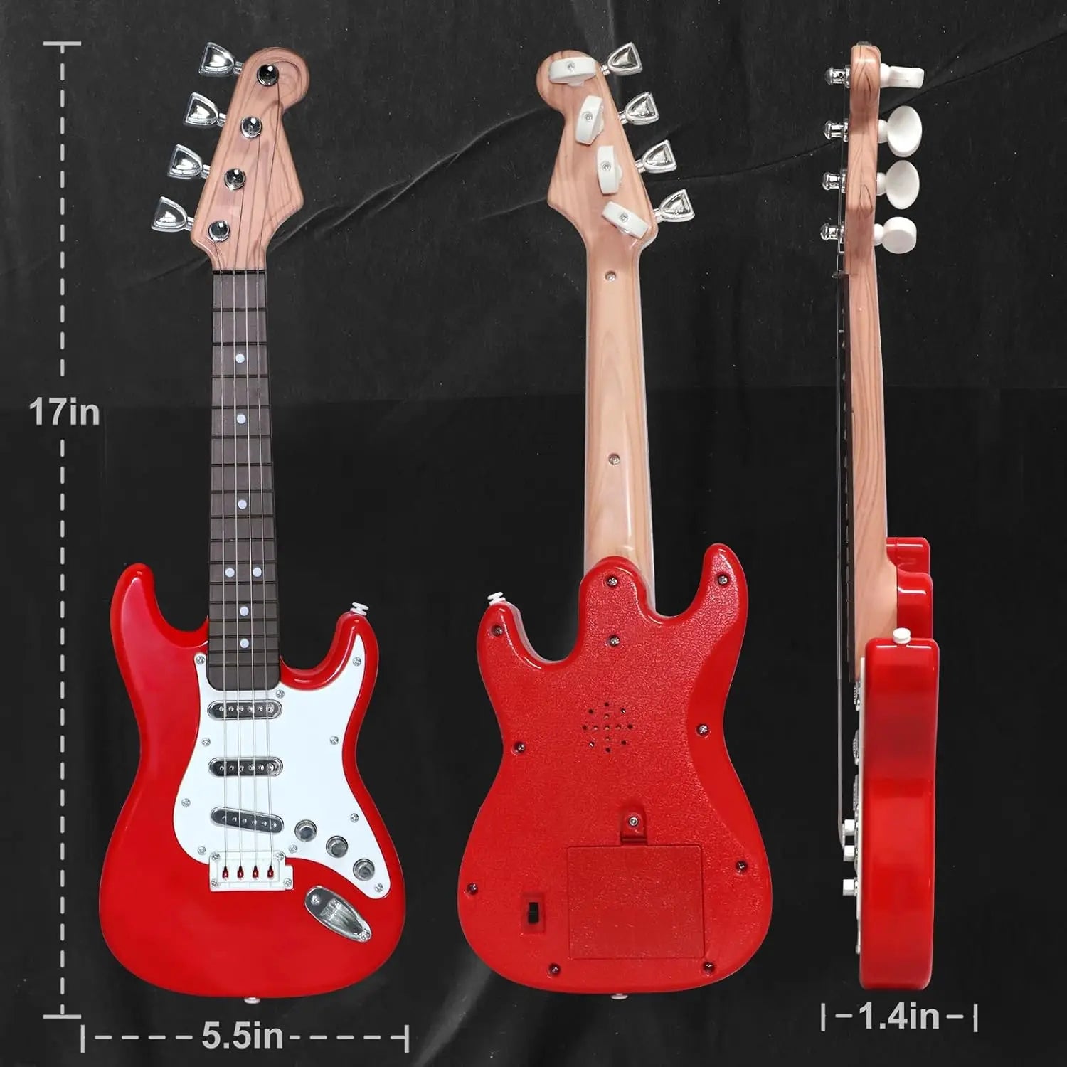 Kids Electric Guitar Toy - 4-String Multifunctional Electronic Musical Instrument, Portable Children's Guitar