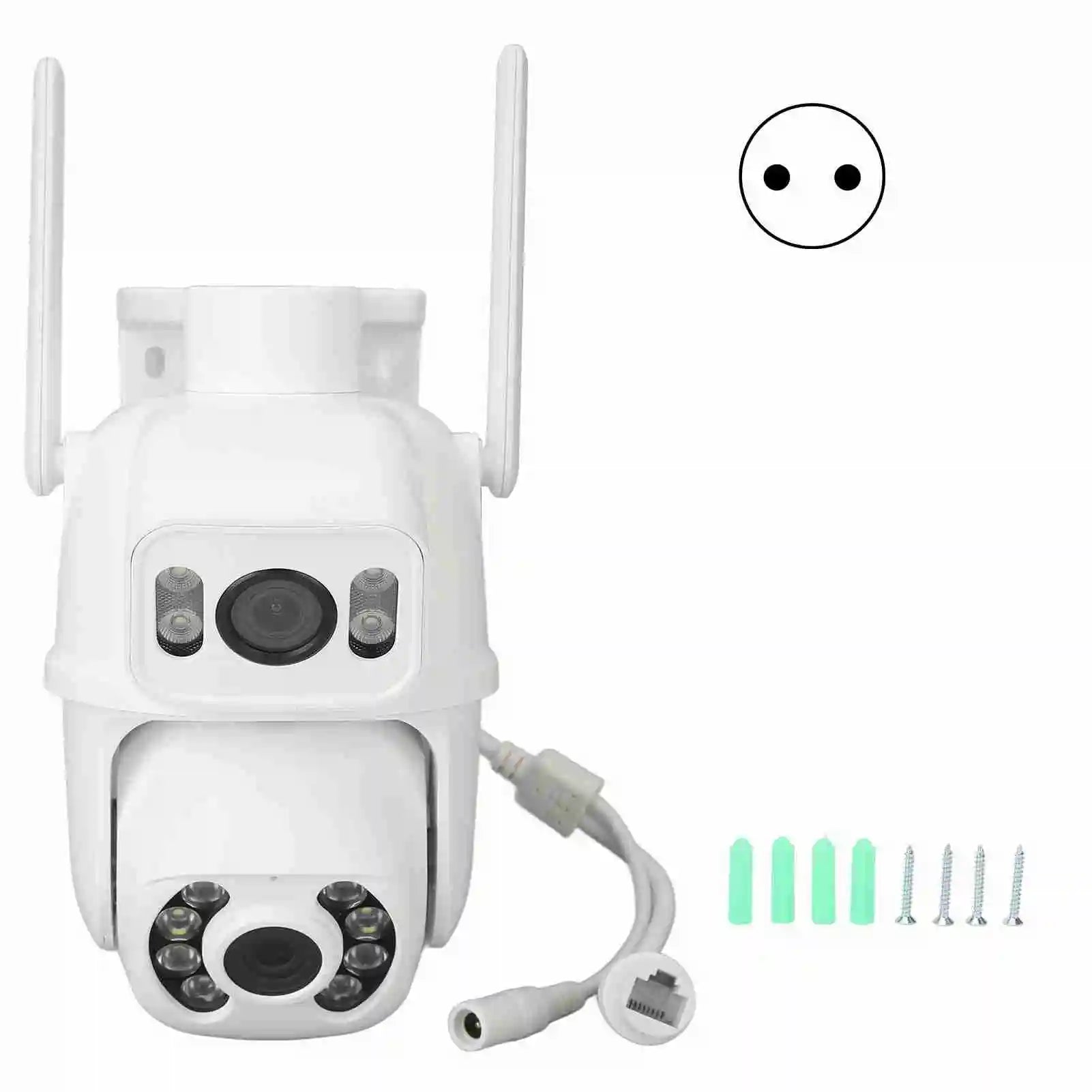 Security Camera WiFi Dual Lens 6MP Night Vision HD  Motion Detection for Home Outdoor