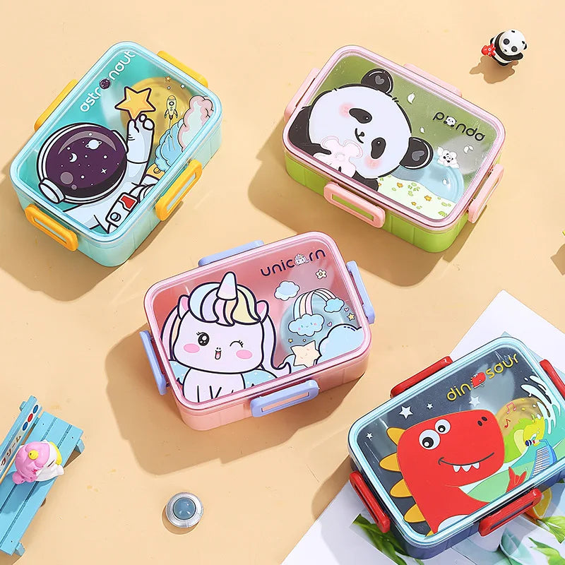 Cute Lunch Box for Kids Girls Boys With Compartments Bento Lunchbox School Child Leakproof Children's Food Snack Boxes New 2025