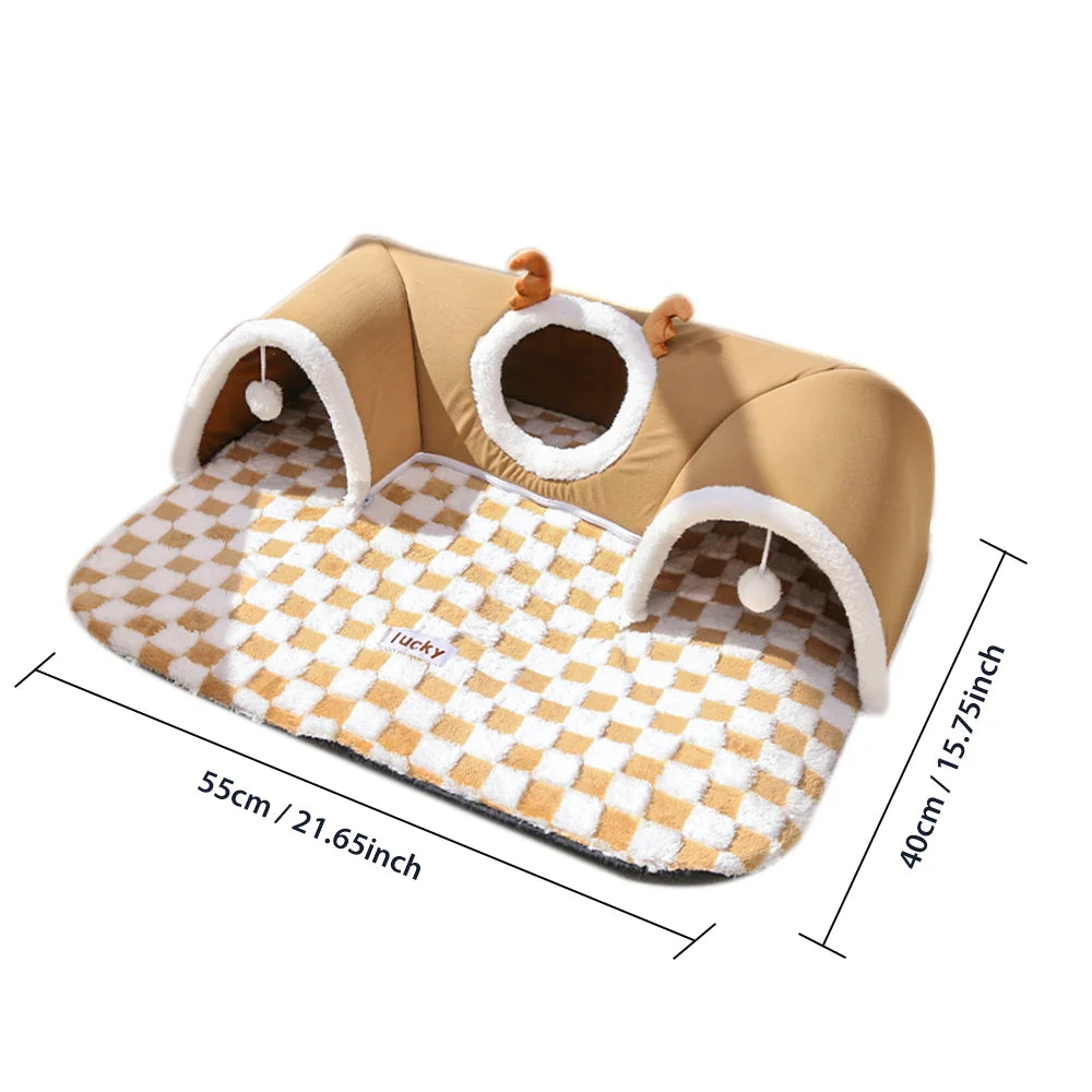 Cat Bed Tunnel  Spacious & Durable Design