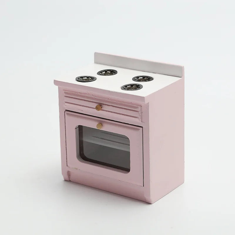 Dollhouse Mini Cooking Table Sink Counter Set Cabinets Combination 1:12 Miniature Kitchen Miniature Models Home Decor Figurines