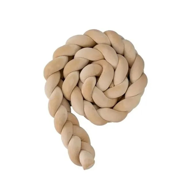 Baby Crib Protector Bed Braid Knot Cushion for Infant Kids 3 Shares Toddler Baby Bed Bumpers In The Crib Newborn 1M/2M/3M/4M