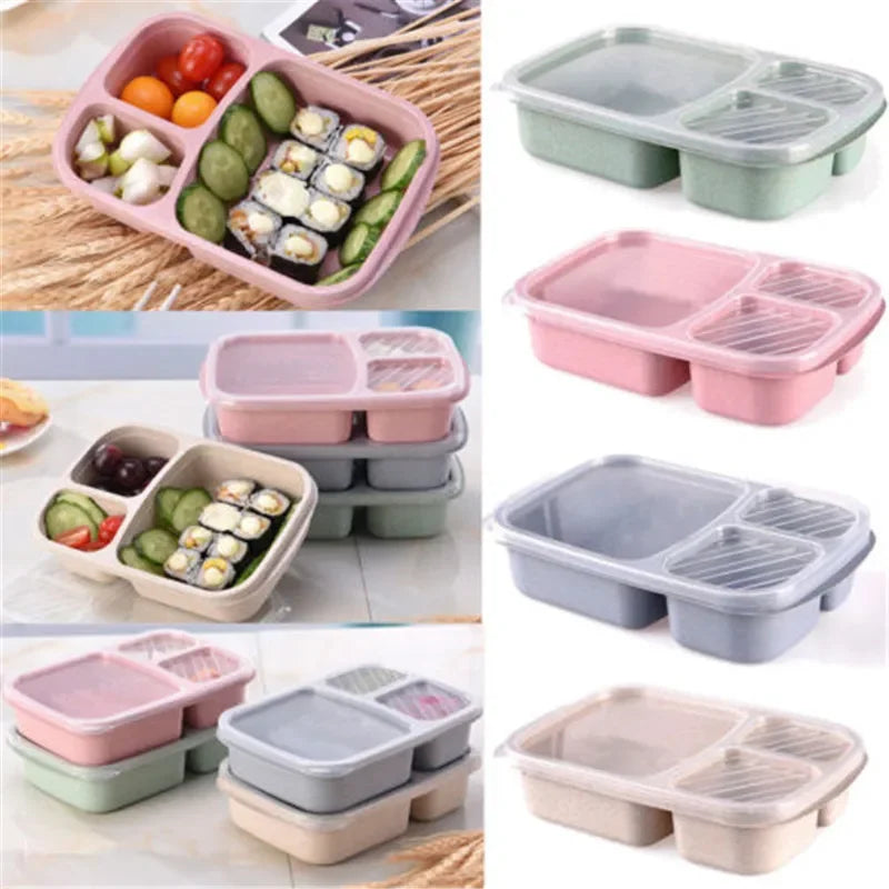 Portable Microwave Bento Boxes For Kids, Lunch Picnic Fruit Food Container, Home Storage Box