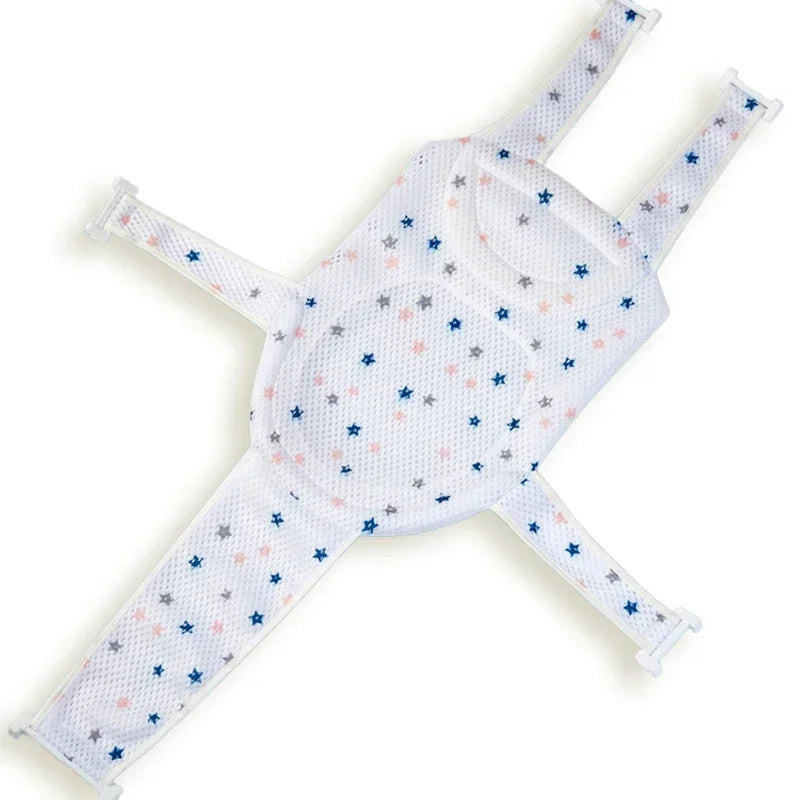 Baby Bath Net Mat Children  Newborn Adjustable Bathtub Pillow Seat Cushion Cross-shaped Anti-slip Bathtub Shower Cradle Bed Seat