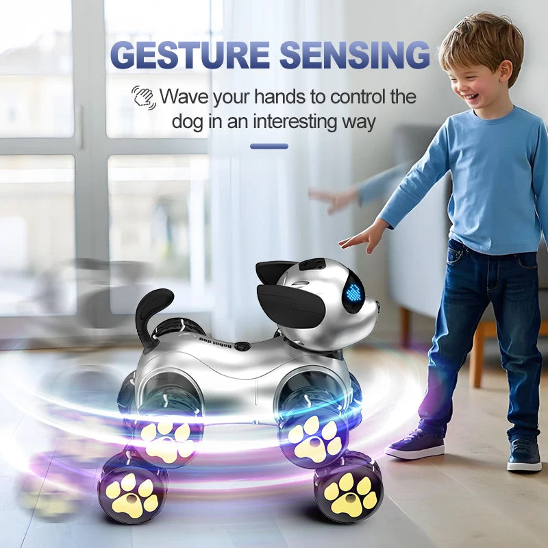 Remote-controlled robotic dog toy, interactive remote-controlled dog, robotic dog that can sing and dance with special effects.
