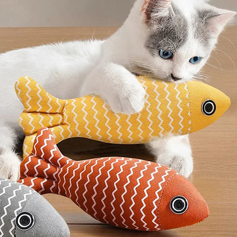 Cat Toys Fish Interactive Cat Toy Cat Chew Toy Simulation Fish Cat Pillow Kitten Exercise Kicker Toys for Indoor Cats Kitty Kit
