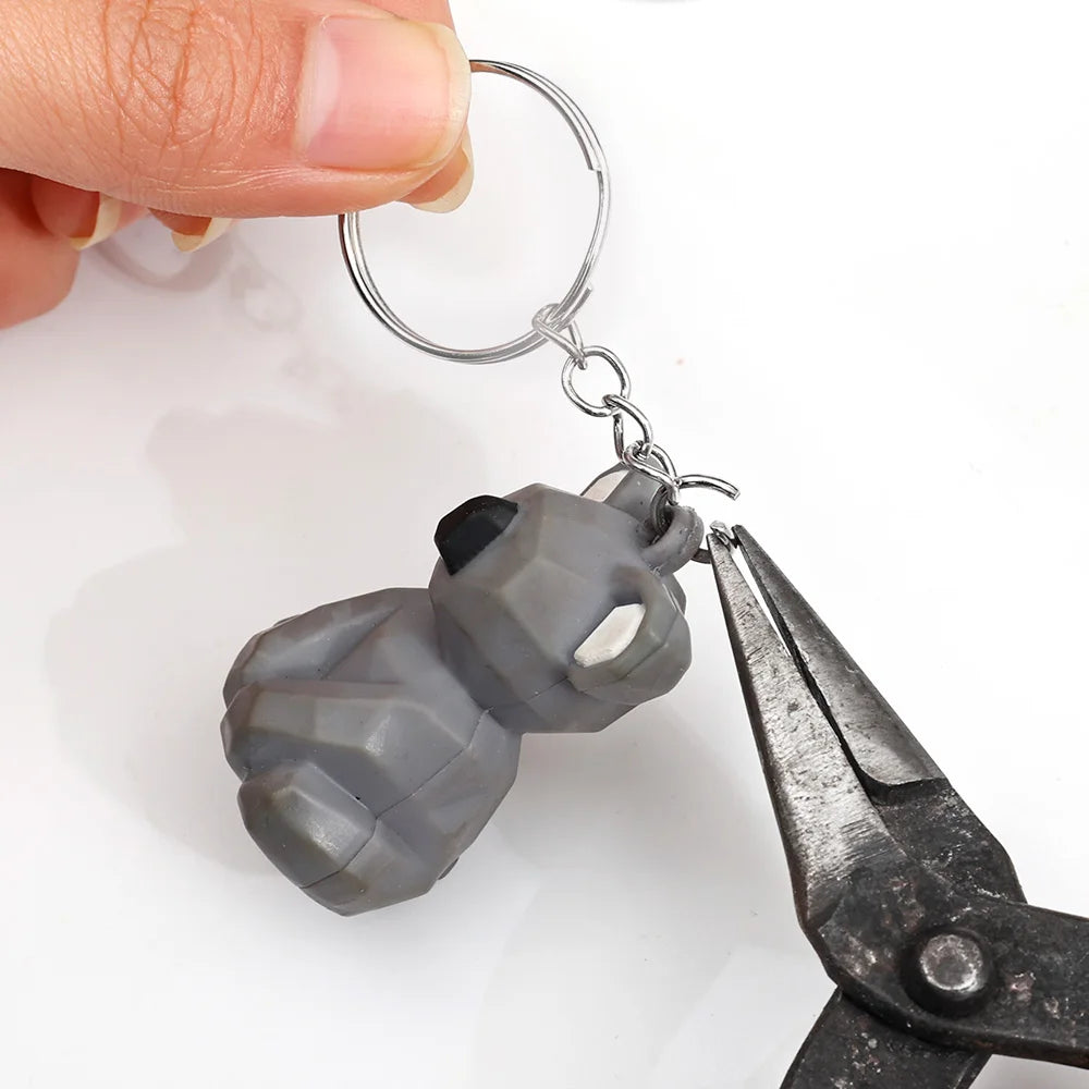 Metal Keychains with Split Rings Link Chain Key Rings Keyfob Key Pendants Holder Rings DIY Key Chains Keyring Accessories Tools