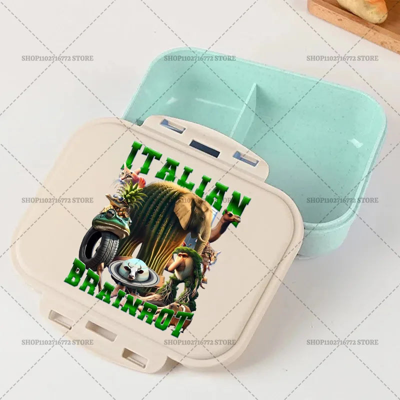 Italian Brainrot Bento Lunch Box Tralalero Tralala Boy Girl Food Storage Containers Kids School Picnic Lunchbox Dinner Case Gift