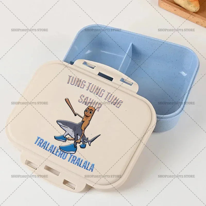 Italian Brainrot Bento Lunch Box Tralalero Tralala Boy Girl Food Storage Containers Kids School Picnic Lunchbox Dinner Case Gift