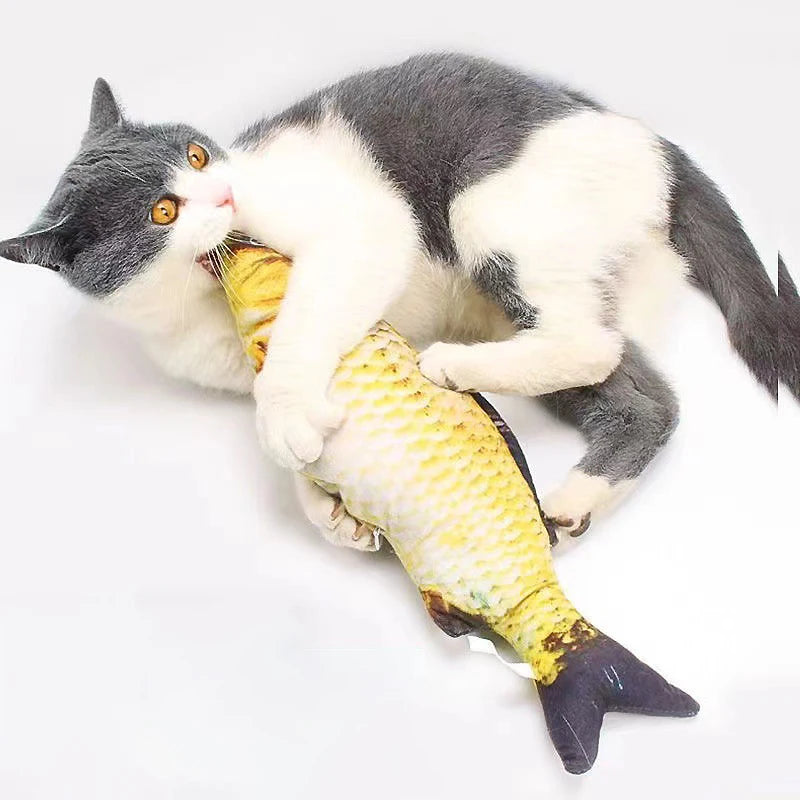 Cat Toys Fish Interactive Cat Toy Cat Chew Toy Simulation Fish Cat Pillow Kitten Exercise Kicker Toys for Indoor Cats Kitty Kit