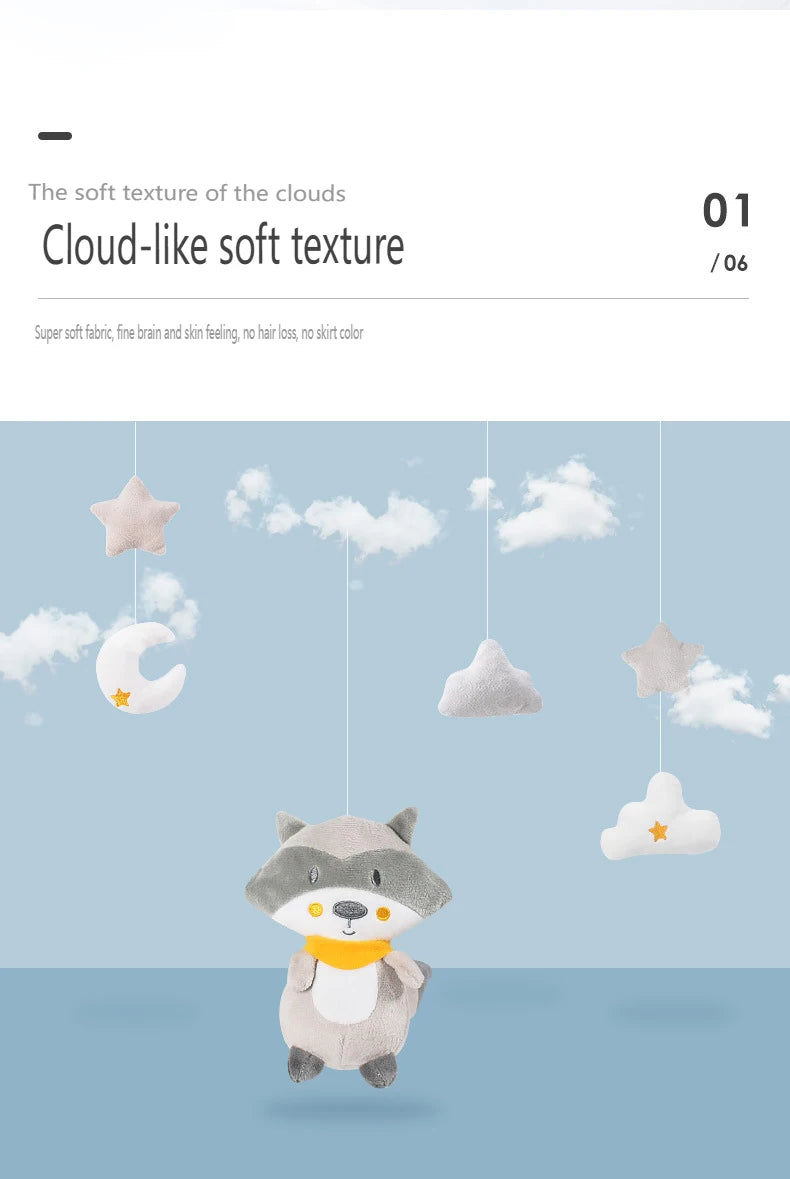 Baby Musical Crib Mobile With Hanging Rotating Toys Infant Bed Decoration Bedside Bell Toy Ringing Toys For Babies Boy And Girl