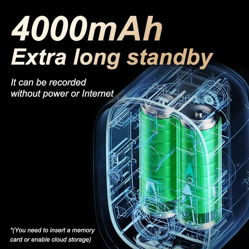 Security Cameras Wireless Outdoor, 4K 4MP Battery Powered WiFi Security Camera with Spotlight Siren, 2-Way Audio, Waterproof