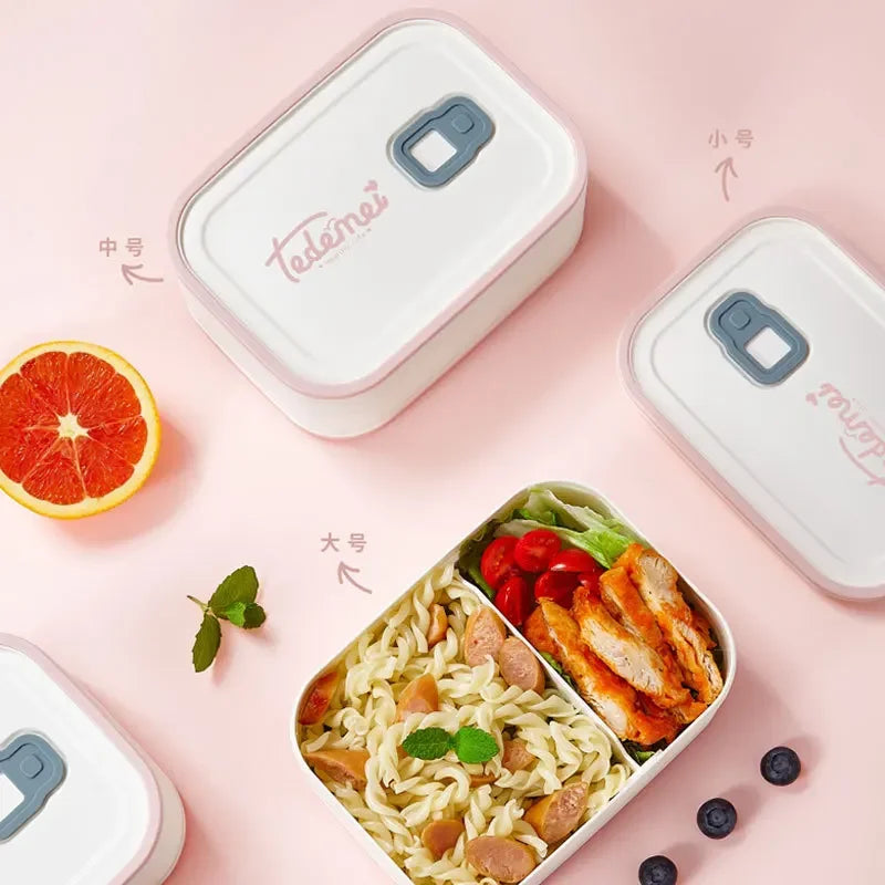 Bento Lunch Box  Sealed Leak Proof Cute Anti Drop Safe for Students Suitable for Microwave Heating Children's Lunch Box