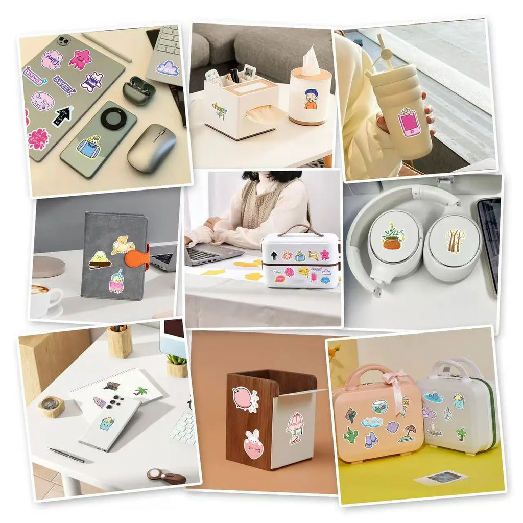 50 cartoon animal stickers, suitable for bedrooms, stationery, scrapbooks, laptops, refrigerators, suitcases, and mobile phones