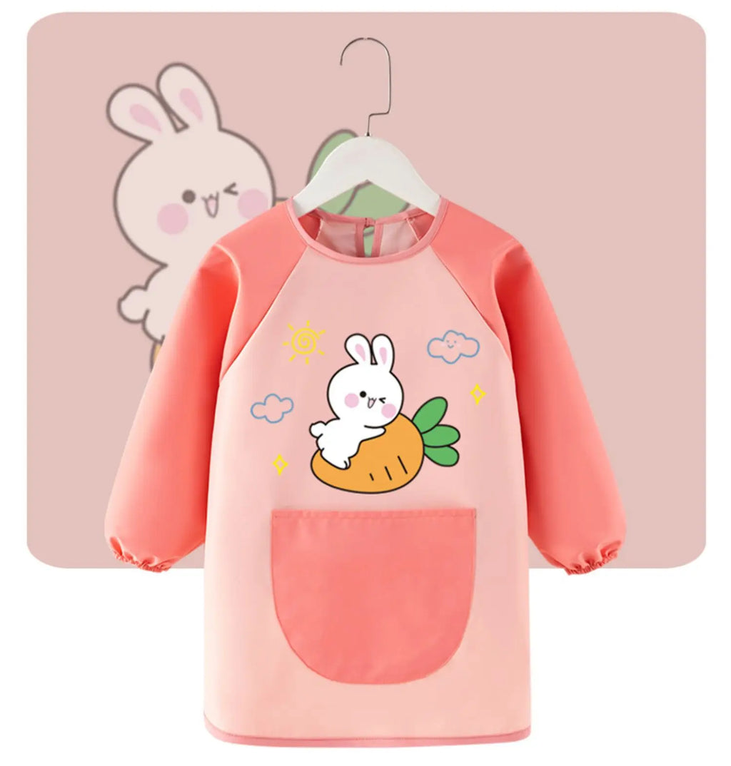 Baby Bib Painting Bib Waterproof Girl Painting Protective Clothing Boy Kitchen Kindergarten Eating Baby Gown