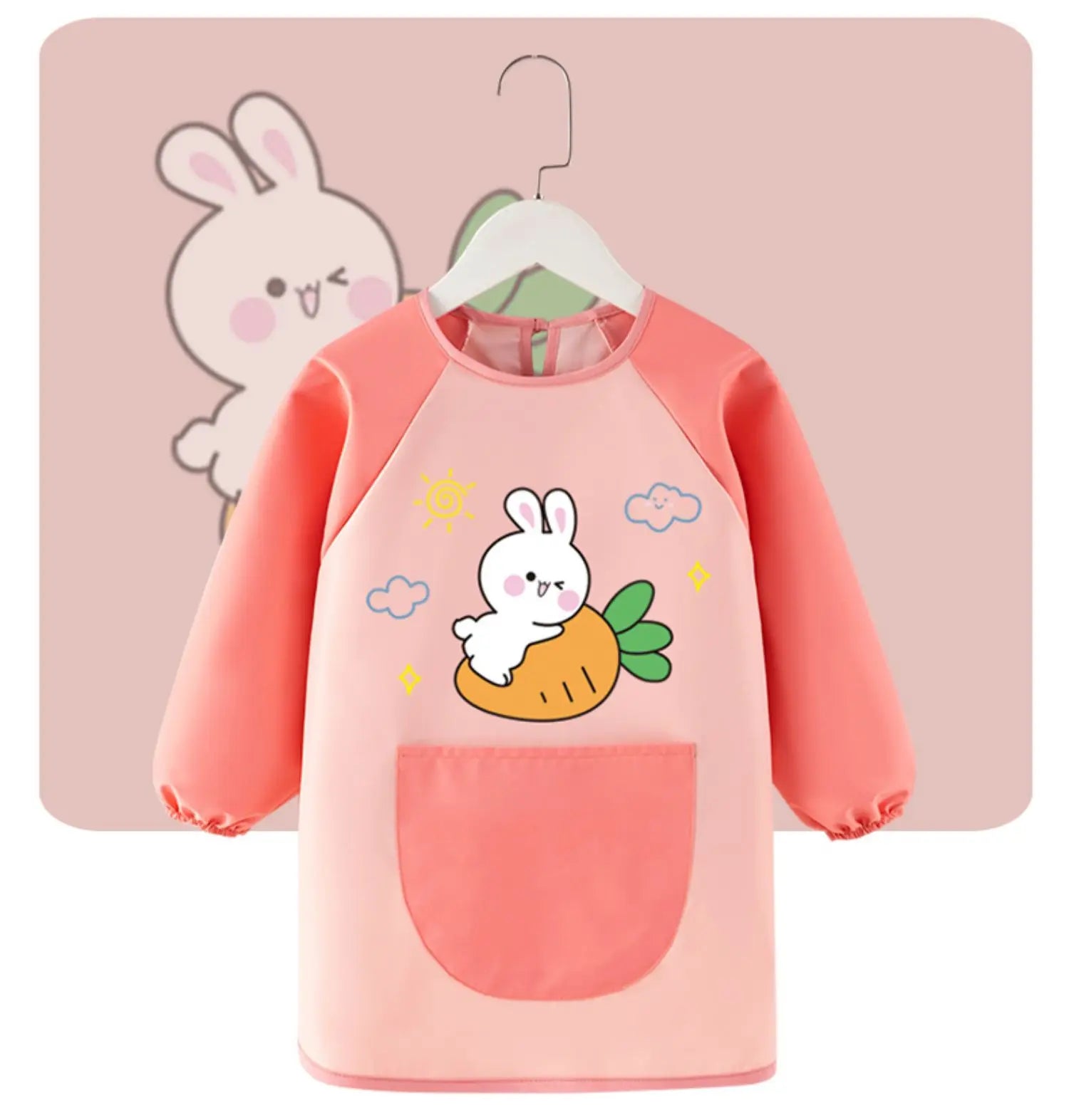 Baby Bib Painting Bib Waterproof Girl Painting Protective Clothing Boy Kitchen Kindergarten Eating Baby Gown