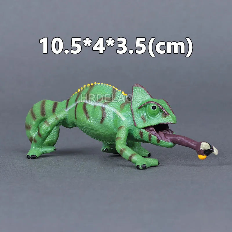 Realista Wild Animal Figurines Zoo Wolf Monkey Bat Chameleon Pangolin Squirrel Donkey Horse Action Model Toys for children Gift