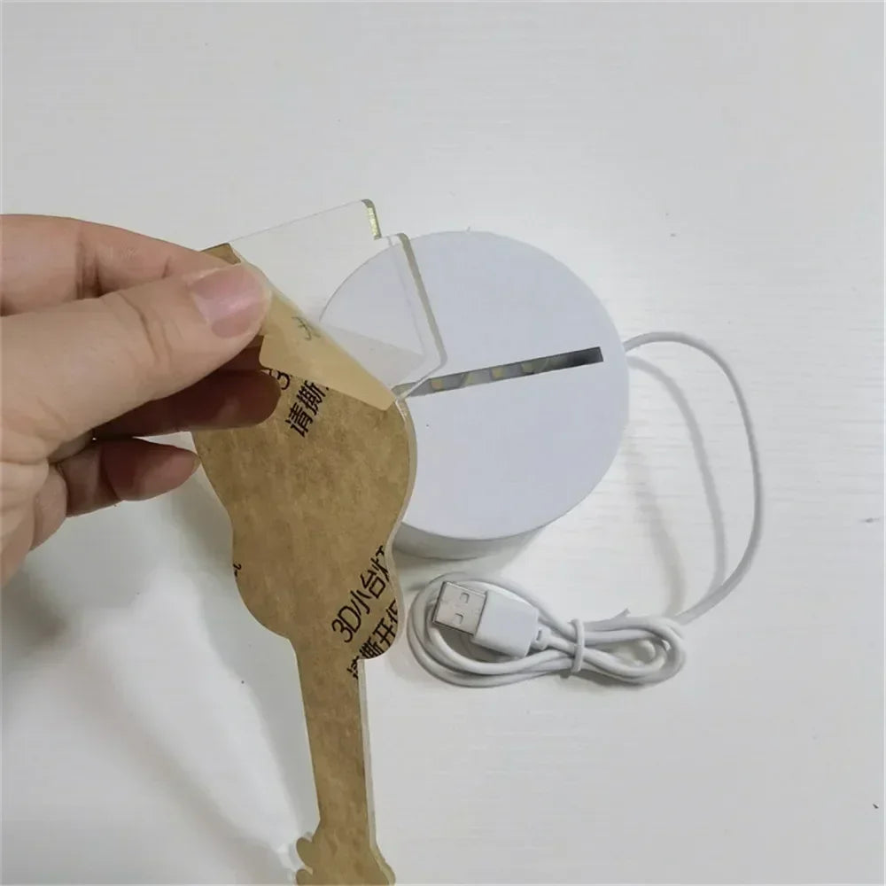 Valentine's Day Room Decoration USB Plug 3D Acrylic LED Night Light Wedding Party Birthday Gift Table Lamp Ornaments Ramadan