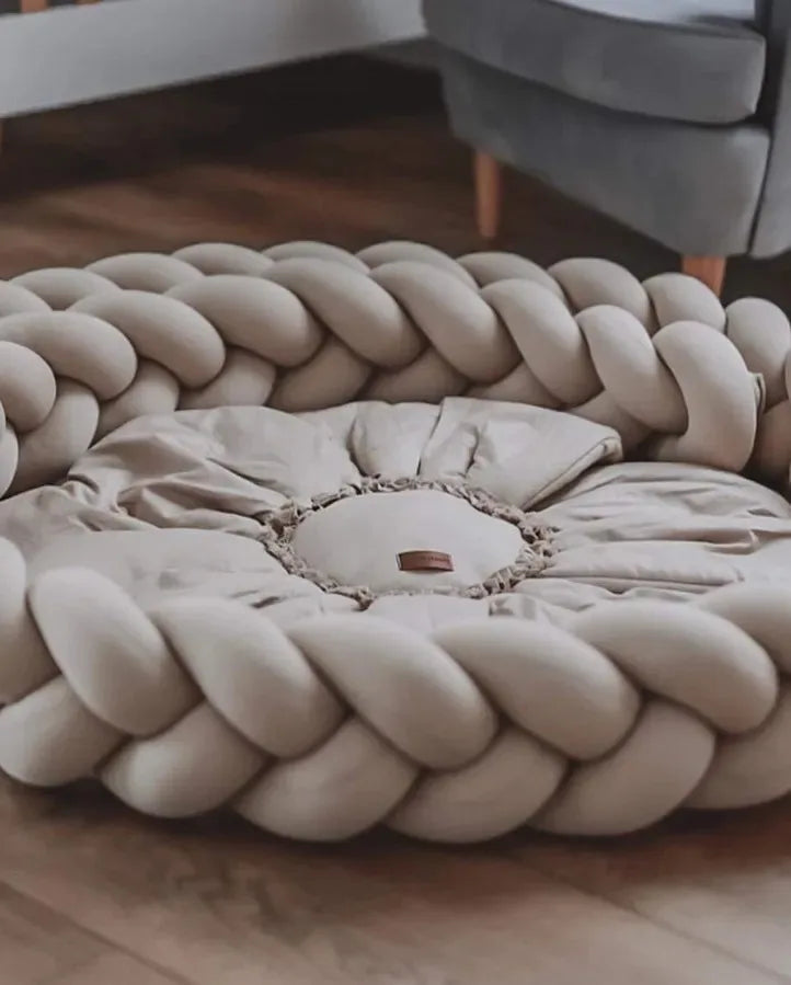 Baby Crib Protector Bed Braid Knot Cushion for Infant Kids 3 Shares Toddler Baby Bed Bumpers In The Crib Newborn 1M/2M/3M/4M